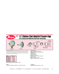 Thumbnail of document Brochure - SG1 1.5 in Industrial Pressure Gage